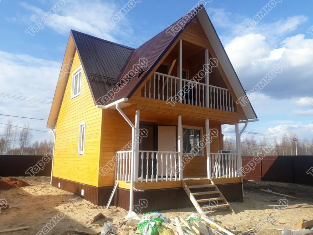 каркасный дом с более поднятым ригелем