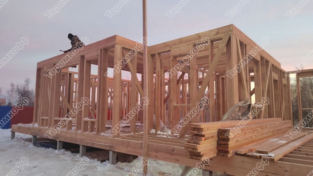 Возведение каркасного дома и монтаж элементов каркаса