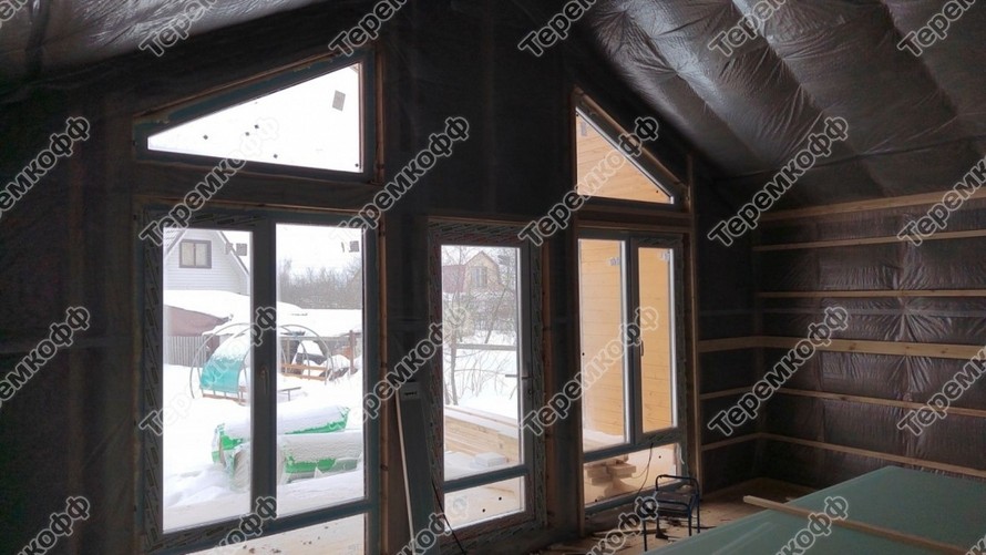 Внутреннее утепление каркасного дома - пример